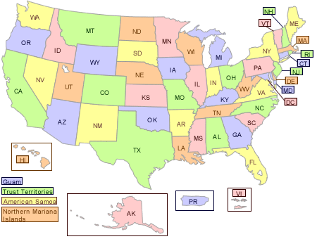 Map of the United States