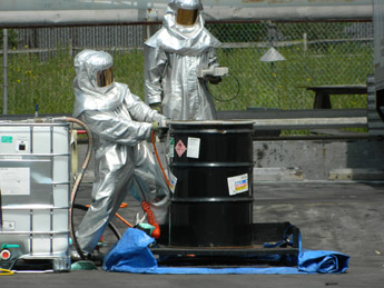 HAZMAT safely opening drum