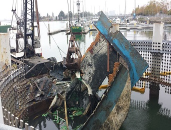 Oakland Harbor wreckage