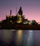 Sunset picture of factory on Burns Harbor