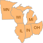  Illinois, Indiana, Michigan, Minnesota, Ohio, Wisconsin