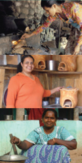 Image of women cooking on cook stoves