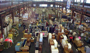 Image taken of the warehouse floor of Urban Ore, Berkeley, CA.