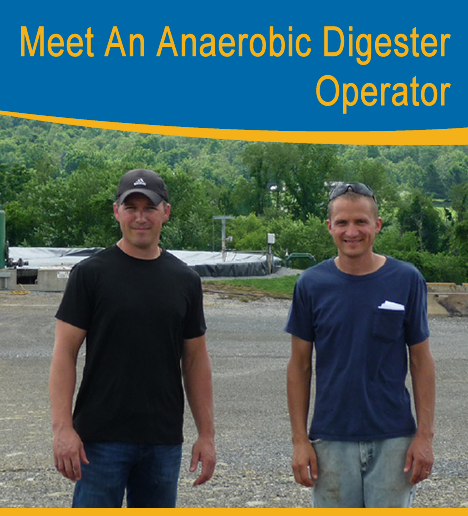 Photo of the anaerobic digester operator, Dennis Brubaker