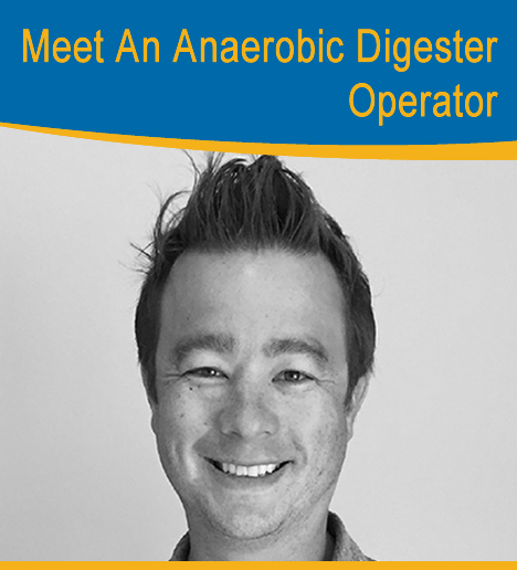 Photo of the anaerobic digester operator, Alex Ringler