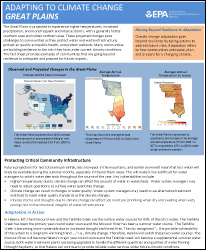 Cover of Great Plains Region Factsheet: Adapting to Climate Change