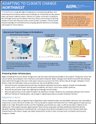 Cover of Northwest Region Factsheet: Adapting to Climate Change