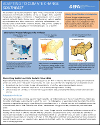 Cover of Southeast Region Factsheet: Adapting to Climate Change