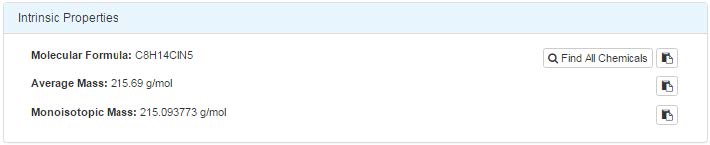 Comptox Chemistry Dashboard Intrinsic Properties