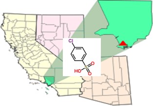 Map showing location of former Montrose Chemical Corporation in California, where DDT was manufactured from the 1950s to the early 1980s.