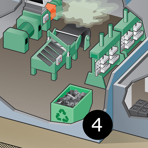 Illustration of curing processes at a fictional facility.