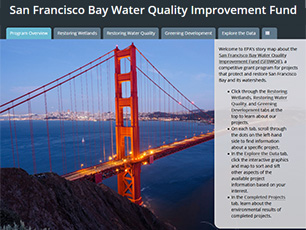 Screen capture of SFBWQIF Interactive Tour of Recent Projects web site