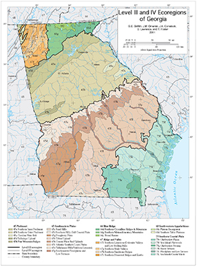 Level III and IV Ecoregions of Georgia—page size
