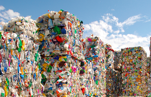 bundles of materials to be recycled