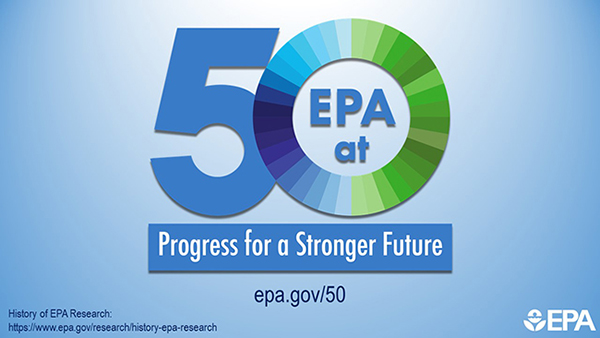History of EPA Research: https://19january2021snapshot.epa.gov/research/history-epa-research. EPA.gov/50. EPA at 50 logo.