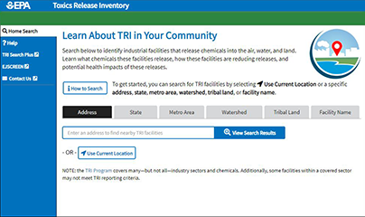 TRI Homepage Search