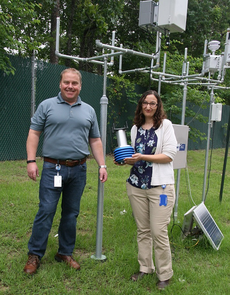 EPA researchers with the SPod air sensor system.