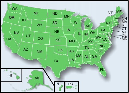 Map of Weather Stations in the U.S.