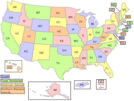 Map of US