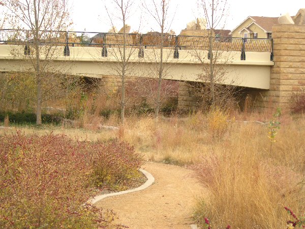Stapleton's Greenway Park during the fall