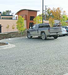 Porous Pavement in a parking lot in Billings, Montana.