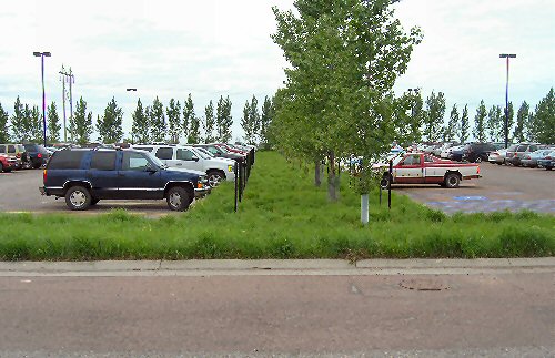 porous pavement in Microsoft parking lot in Fargo, ND