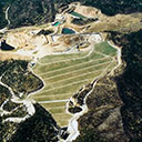 aerial view of the Gilt Edge Mine site