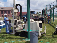 ETSC remediating contaminants using Situ Chemical Oxidation technology from hazardous waste site