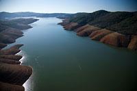 Lake Oroville in California, as seen from above