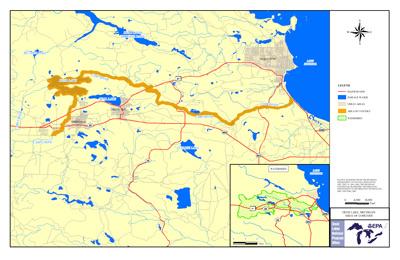 Deer Lake AOC boundary map