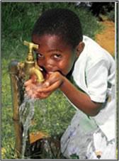 boy drinking water