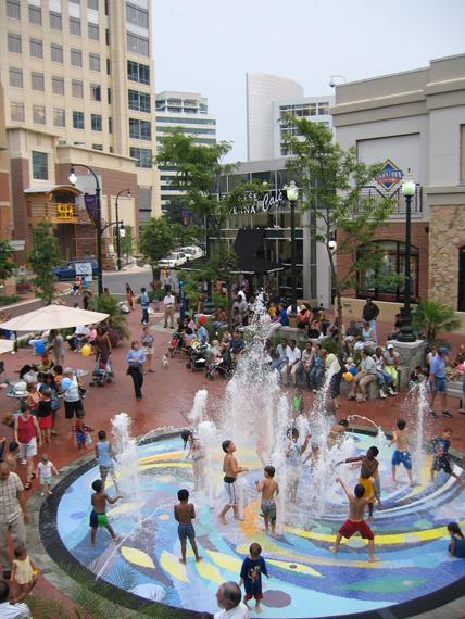 Fountain in downtown Silver Spring
