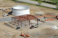 Photo of anaerobic digester under construction