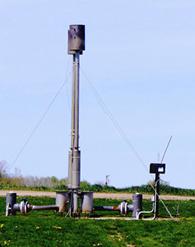 Photo of a biogas flare