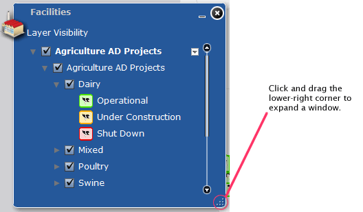 AgSTAR national mapping tool help - resize window