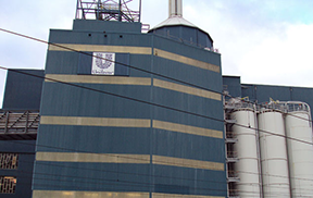 Picture of Unilever factory showing logo on front