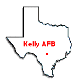 Kelly AFB location on Texas Map