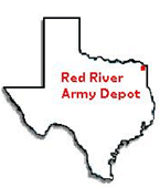 Red River Army Depot Map Location in Texas