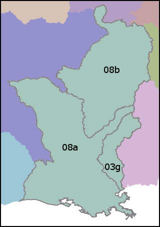 Map of Lower Mississippi (Vector Processing Unit 08)