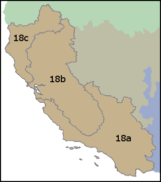 Map of California (Vector Processing Unit 18)