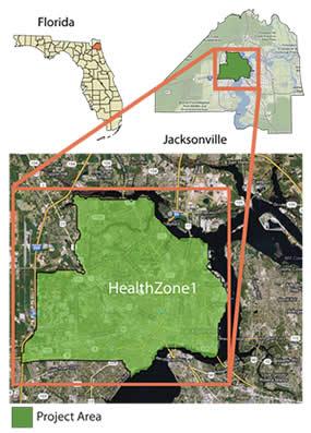 Map showing Health Zone 1