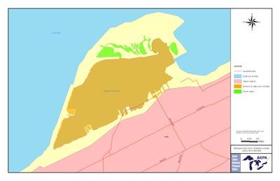 Map showing AOCs boundaries in Presque Isle Bay
