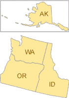 Map of EPA Region 10 states
