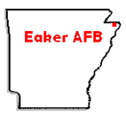 Former Eaker Air Force Base location on Arkansas Map