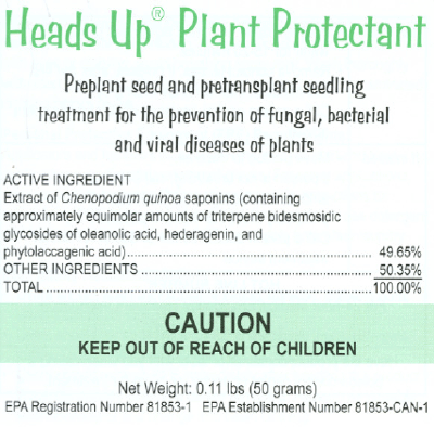 Heads Up Plant Protectant