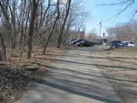 [Before Construction] Path leading to parking lot from Minuteman Bikeway