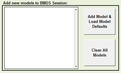 Add new models to BMDS Session box