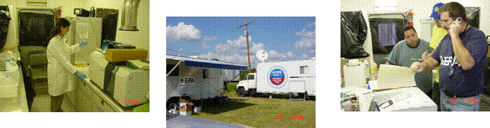 Region 6 Mobile lab being used in Hurricane Katrina response.