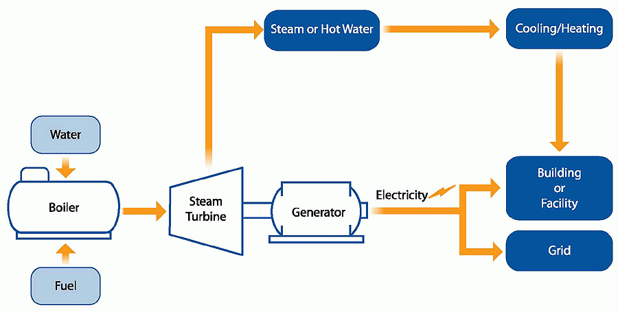 Steam Boiler With Steam Turbine