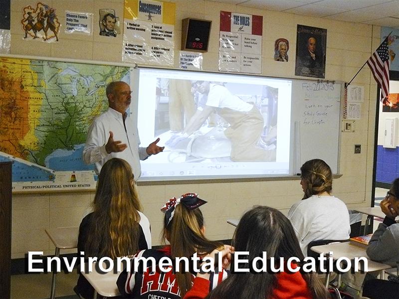Instructor teaching environmental education 
